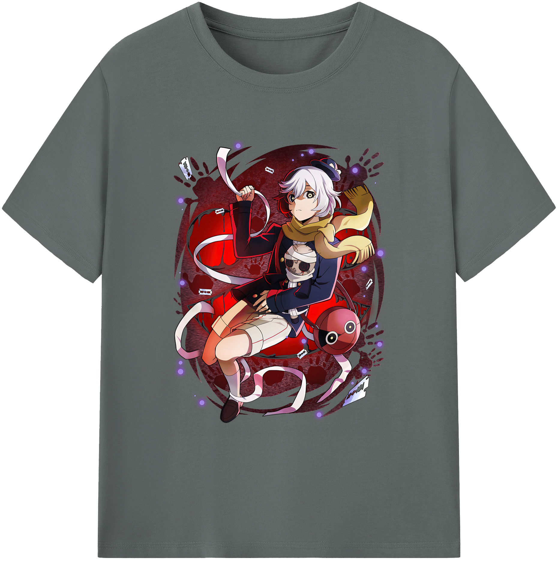（画像用） 文豪ストレイドッグス Bungo Stray Dogs 綿100％ メンズ半袖Tシャツ｜肌触りやわらか＆通気性